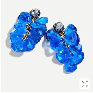 J crew blue sparkly drop earrings NWT